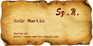 Szür Martin névjegykártya